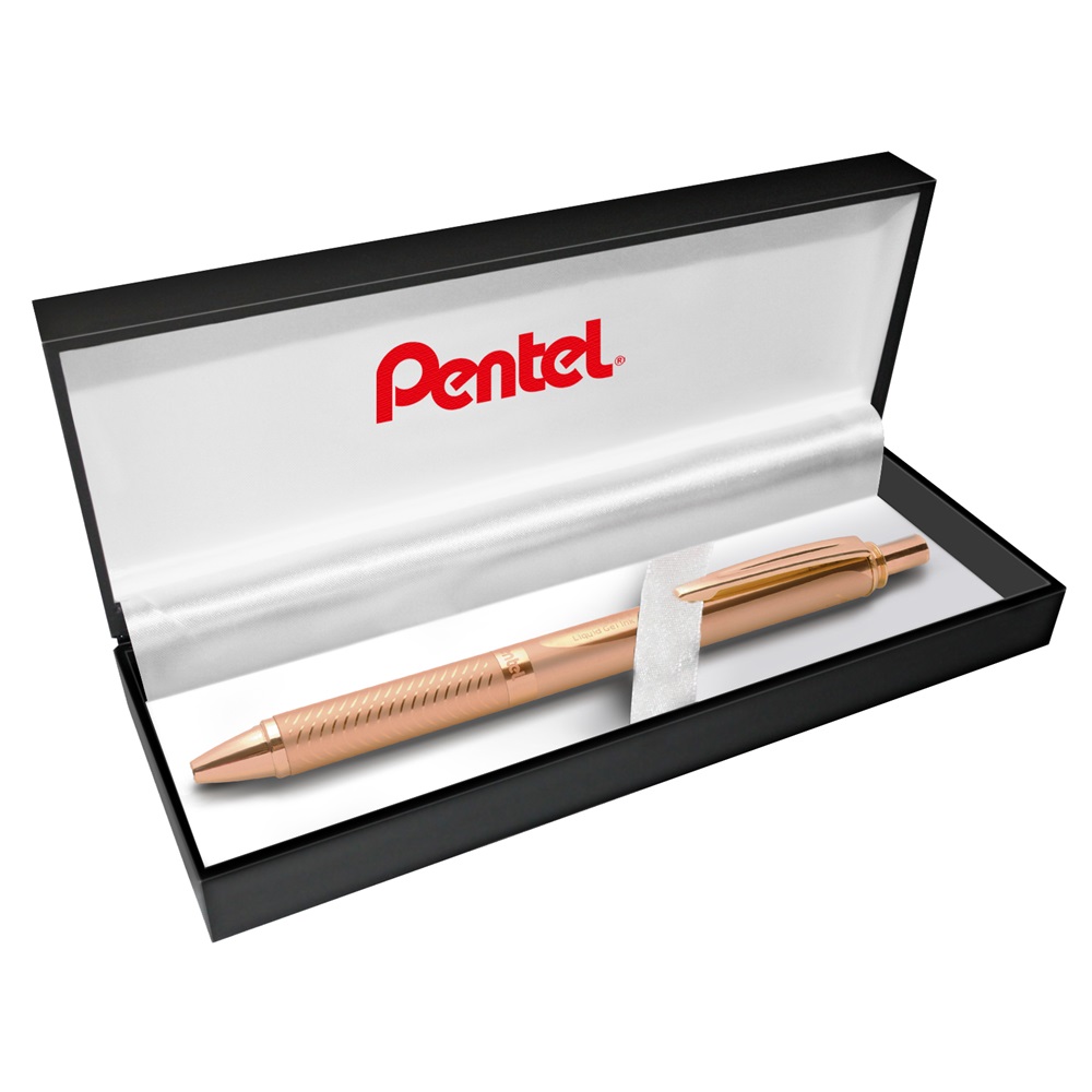 Roller gélový ružovo zlatý Pentel Energel BL407PG-A náplň modrá