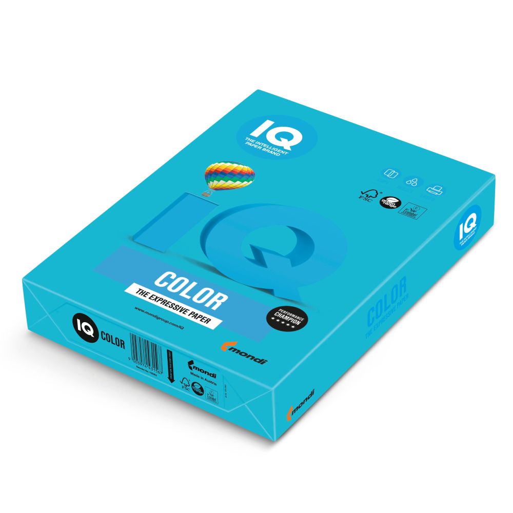 Farebný kopírovací papier A3 80g 500ks, IQ Intense Water Blue