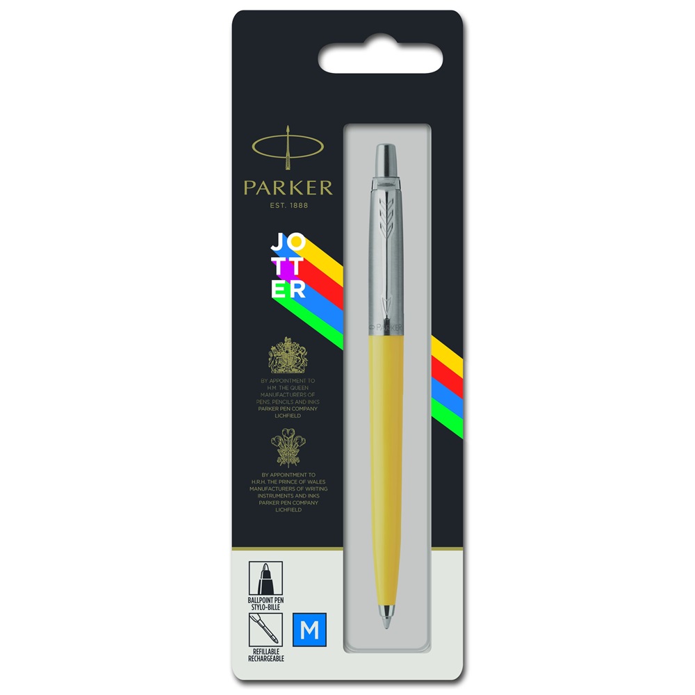 Guľôčkové pero žlté Parker Royal Jotter náplň modrá