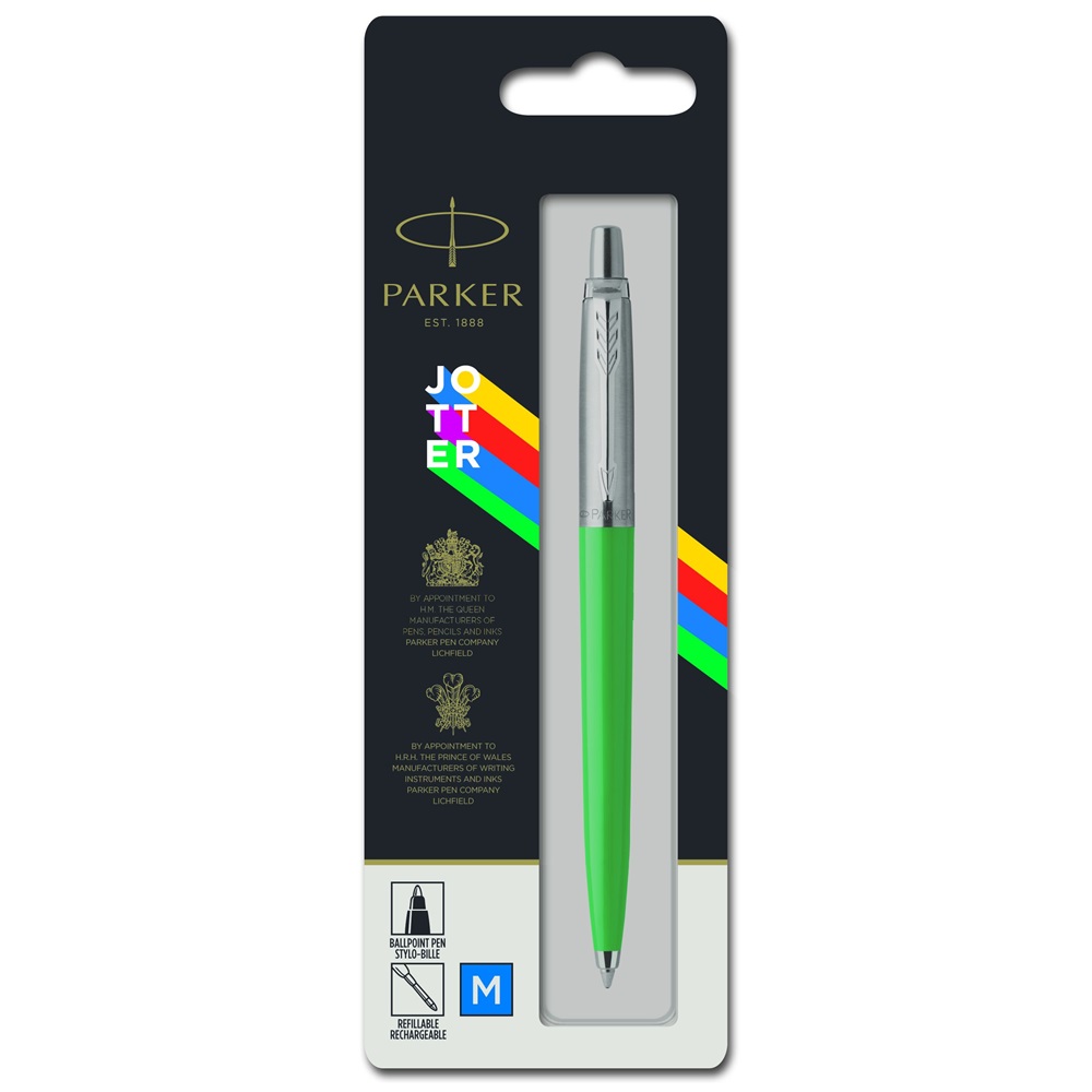 Guľôčkové pero zelené Parker Royal Jotter náplň modrá
