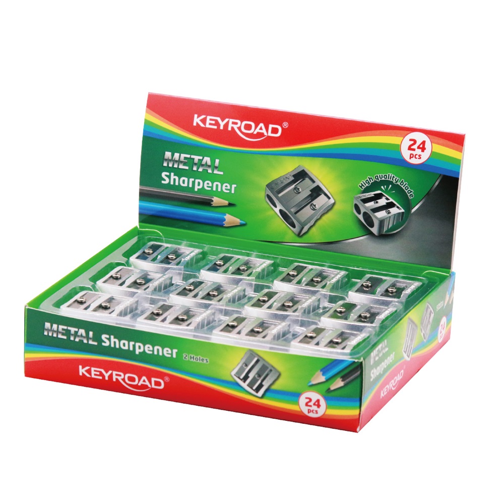 Strúhadlo 2-dierové Keyroad Metal kovové 24ks v balení