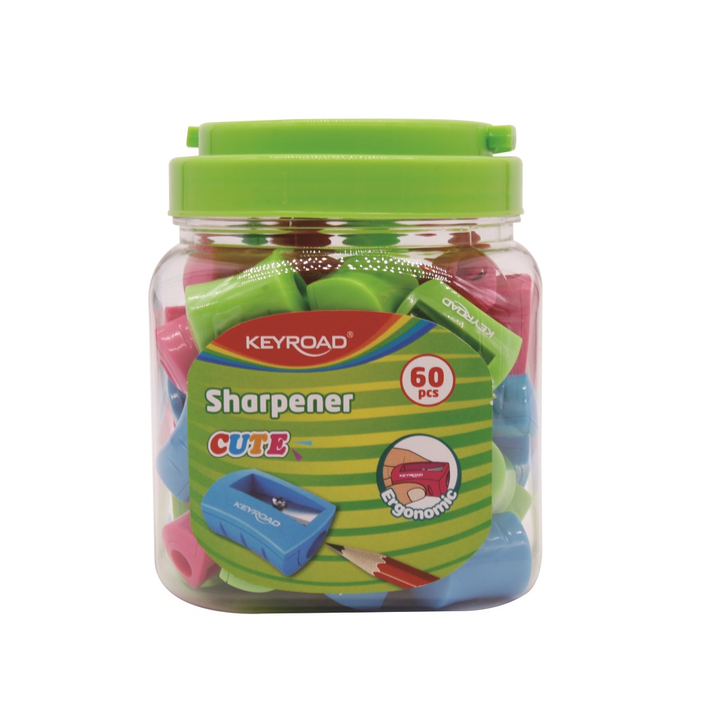 Strúhadlo 1-dierové Keyroad Cute plastové mix farieb 60ks v balení