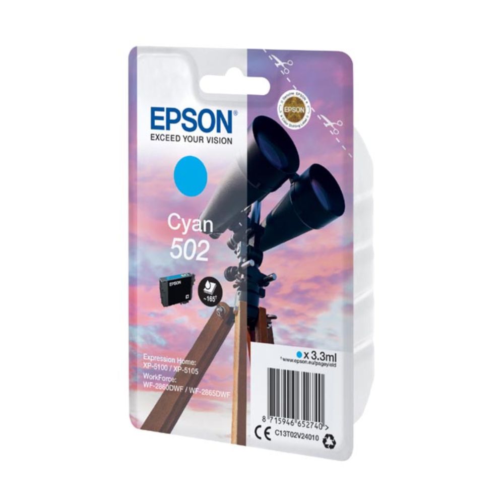 Epson 502 (C13T02V24010) Cyan ORIGINAL