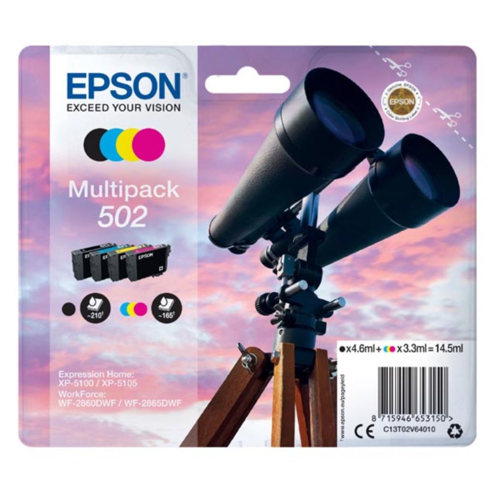 Epson 502 (C13T02V64010) CMYK PACK ORIGINAL