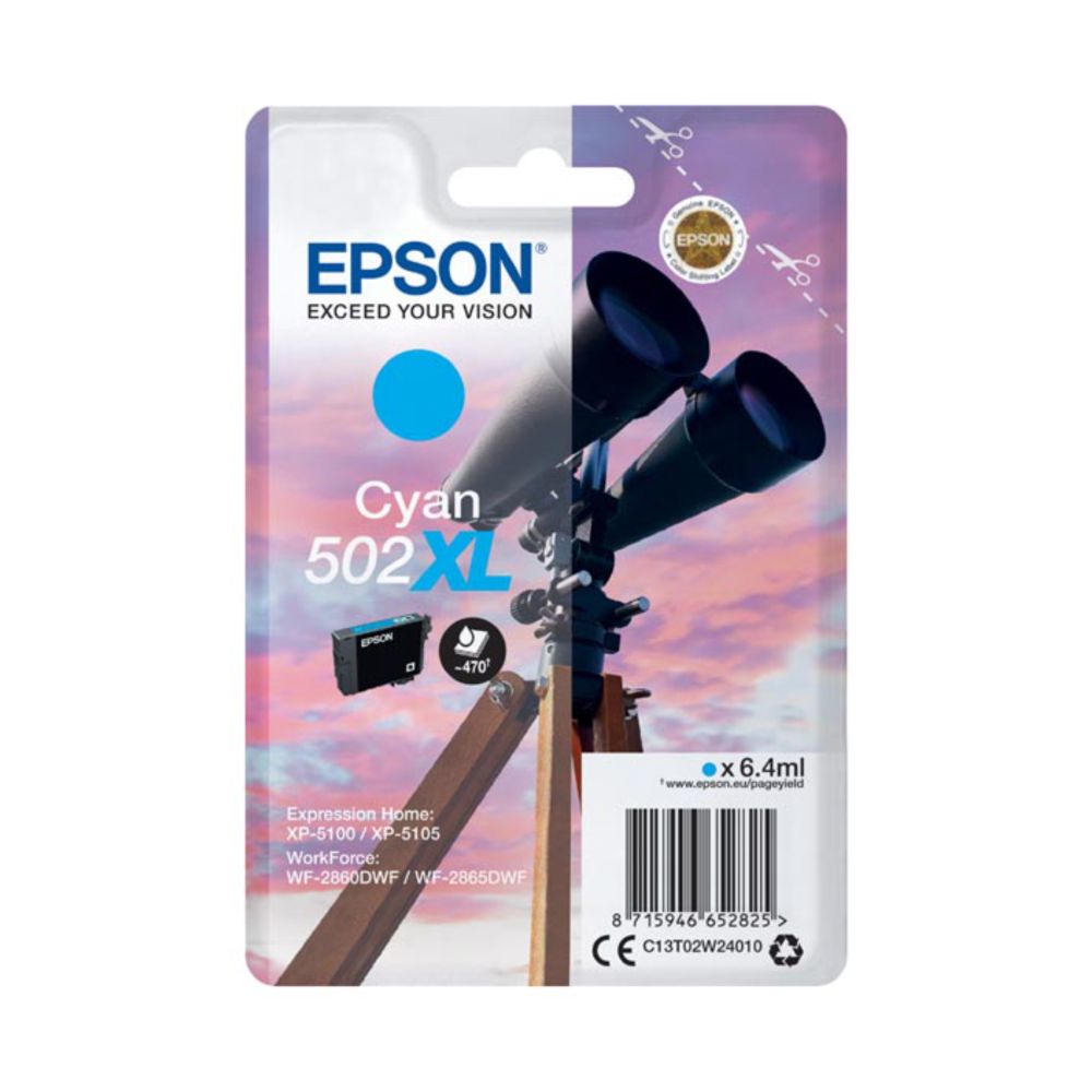 Epson 502XL (C13T02W24010) Cyan ORIGINAL