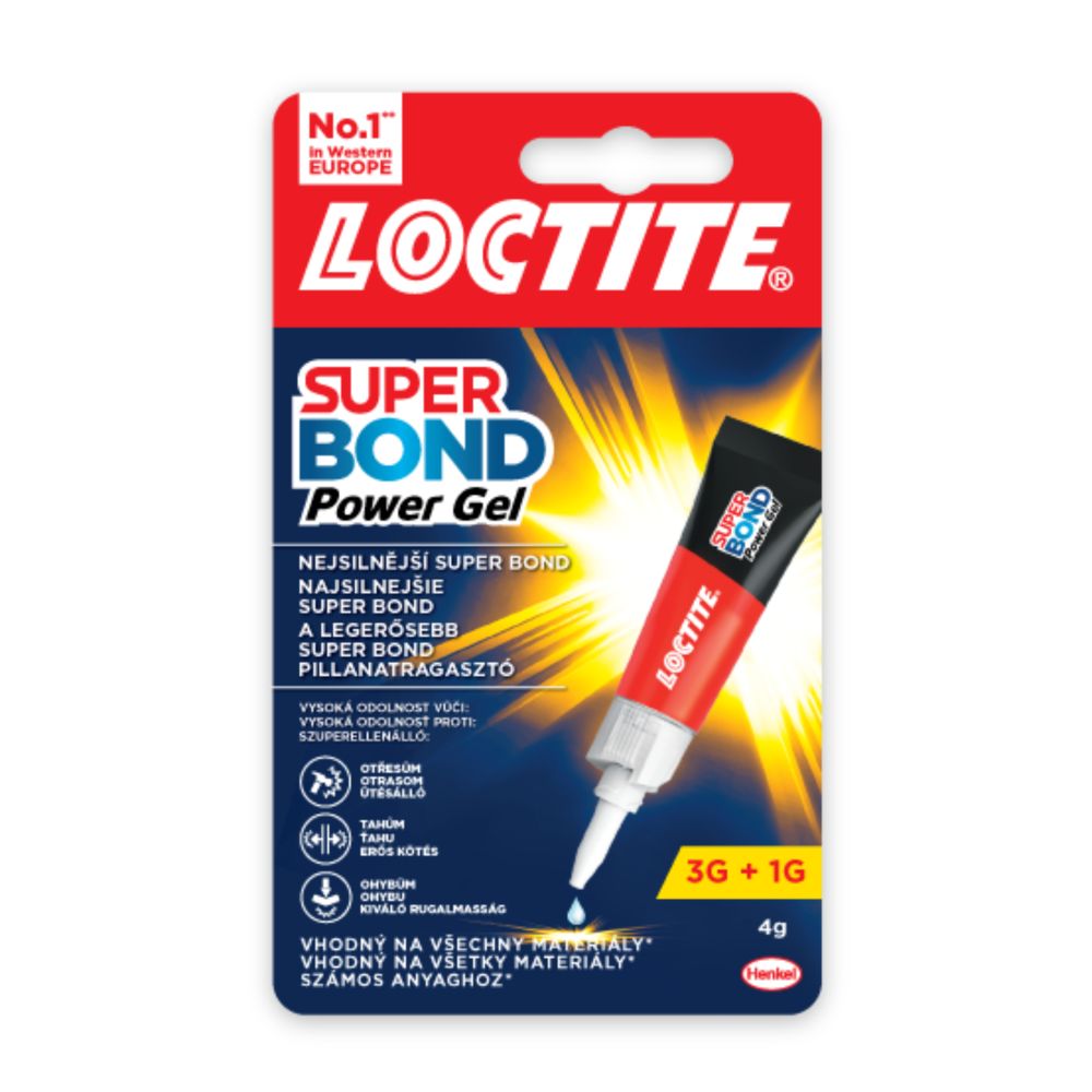Sekundové lepidlo 4g LOCTITE Super Bond Power Gel