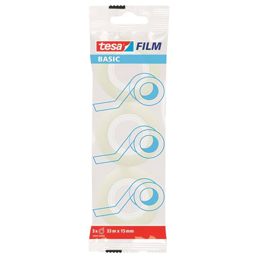 Lepiaca páska 15mm x 33m Tesa transparentná 3ks v balení