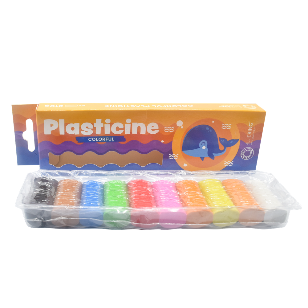 Plastelína 210g Bluering® mix 10 farieb