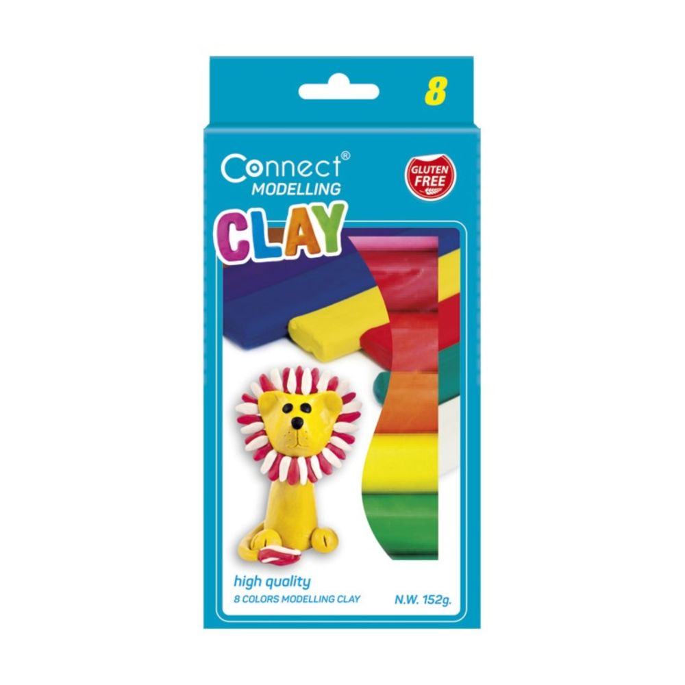 Plastelína 152g Connect mix 8 farieb