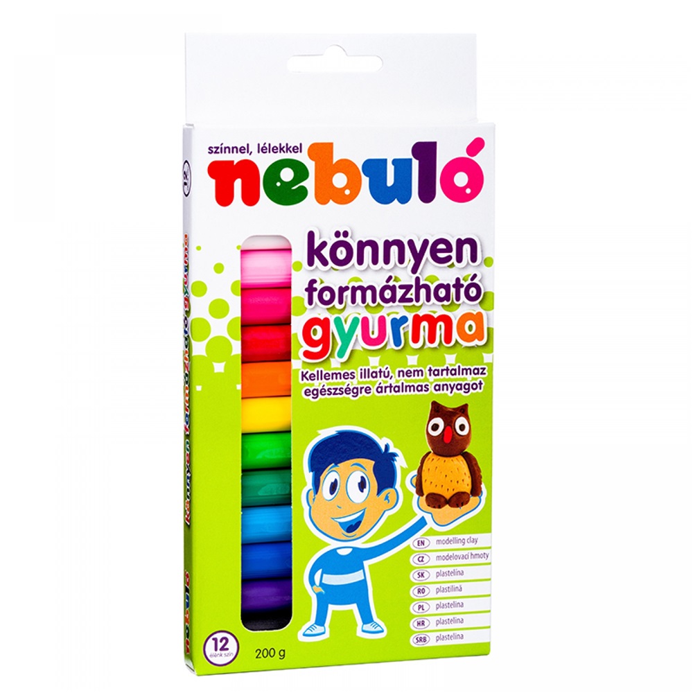Plastelína 200g Nebulo mix 12 farieb
