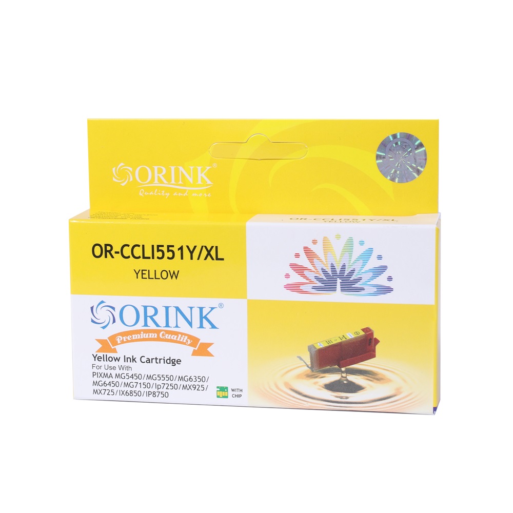 Canon CLI551XL (CLI-551XL) Yellow ORINK PREMIUM