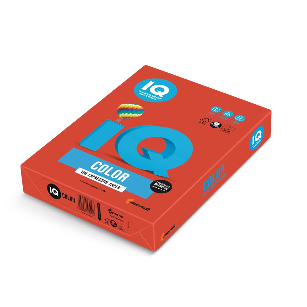 Farebný kopírovací papier A4 160g 250ks, IQ Intensive Coral Red