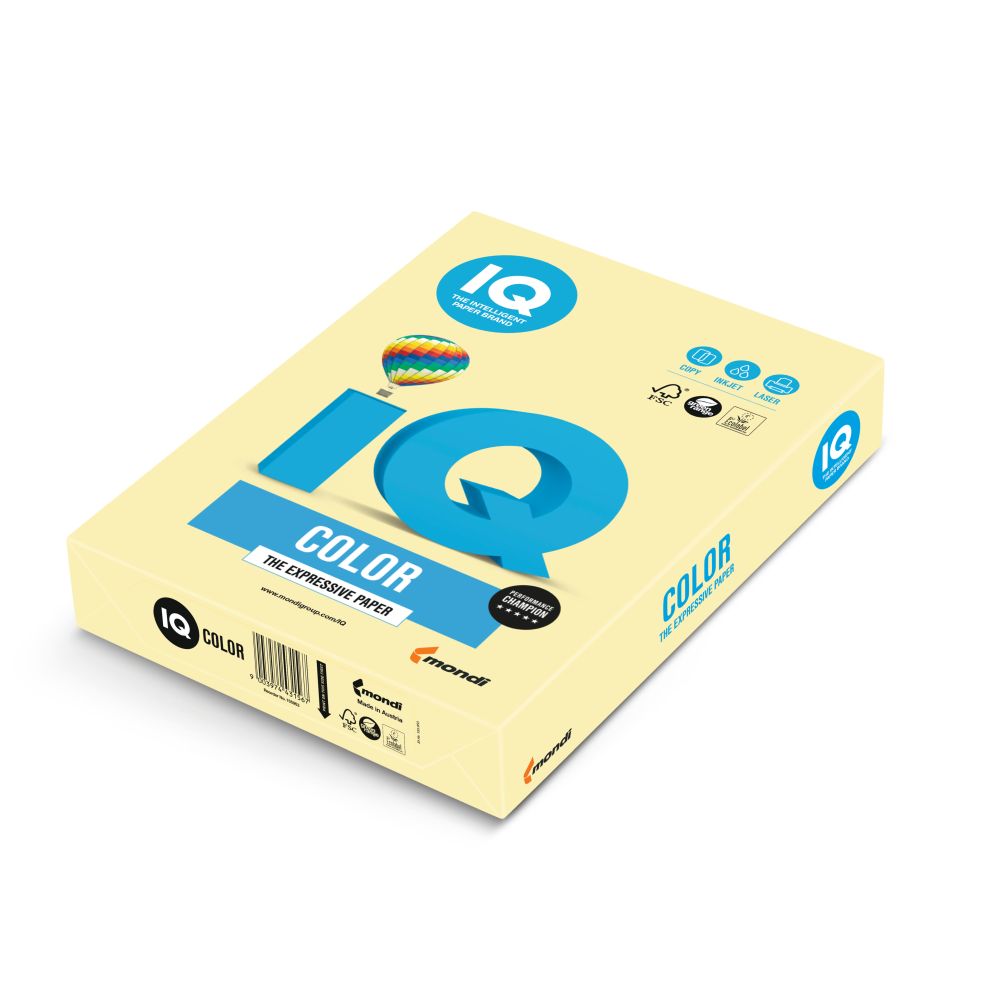 Farebný kopírovací papier A4 160g 250ks, IQ Pastel Yellow
