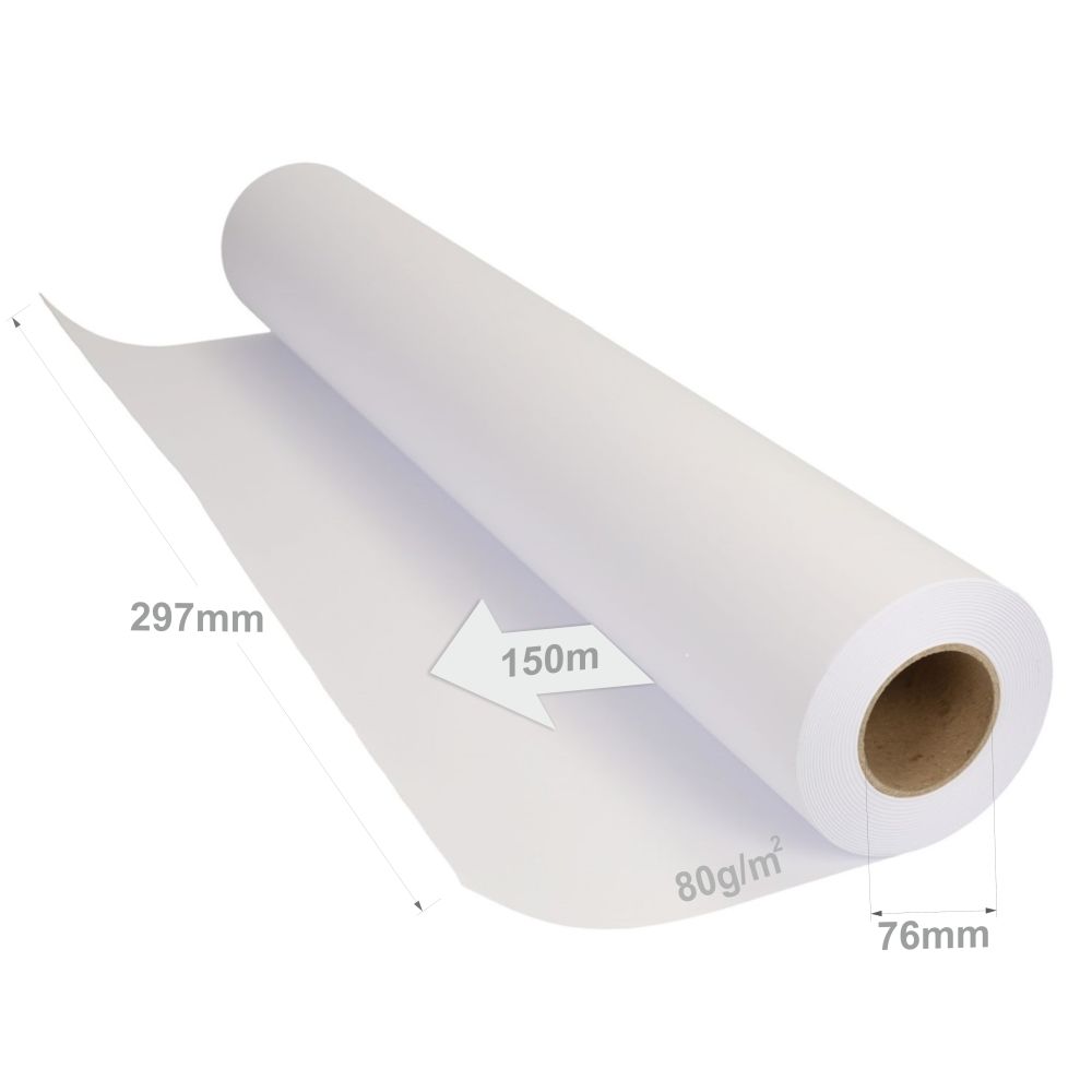 Plotrová rola 297mm/76mm/80g, návin 150m