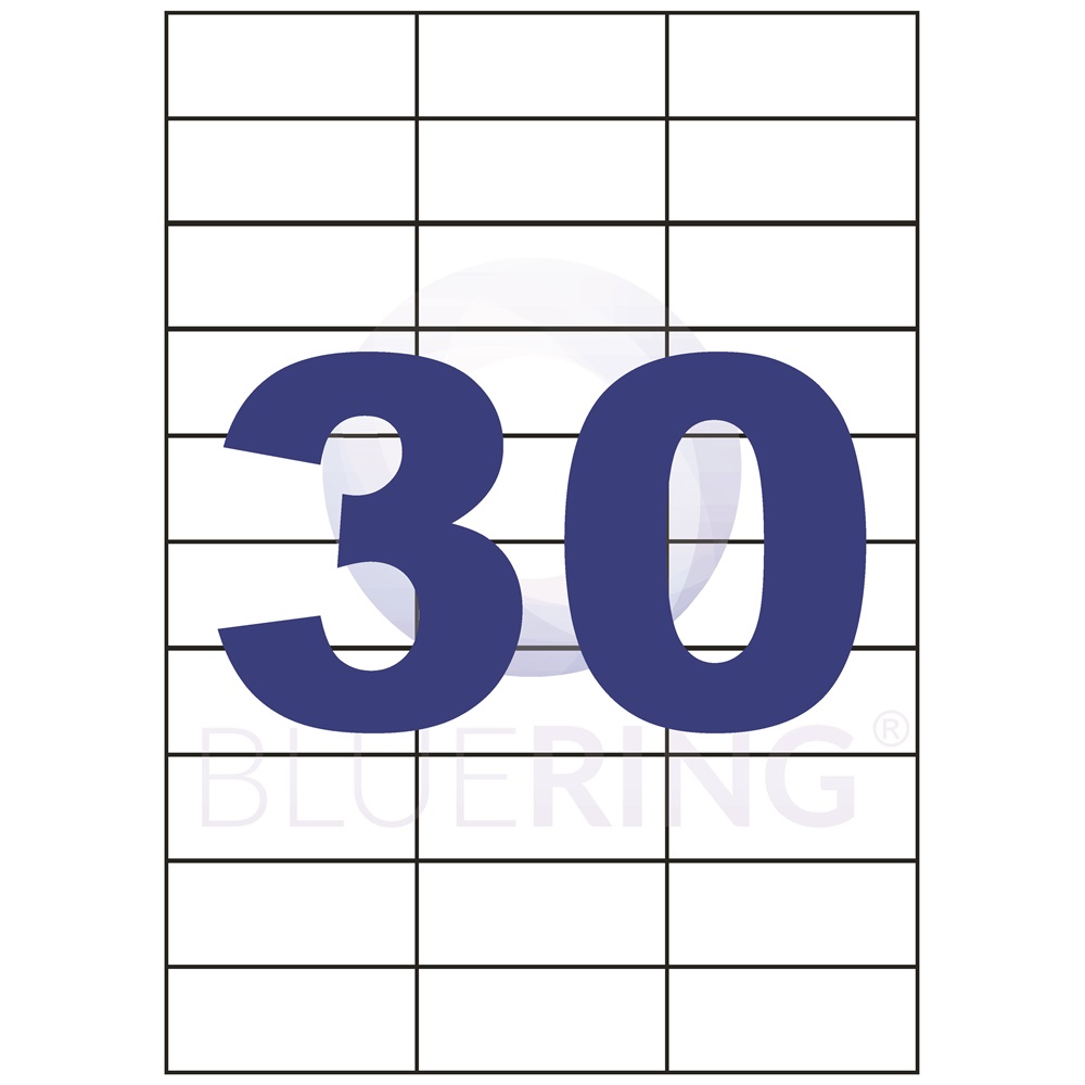 Etikety samolepiace 70x29,6mm (30/A4), 100ks, Bluering®