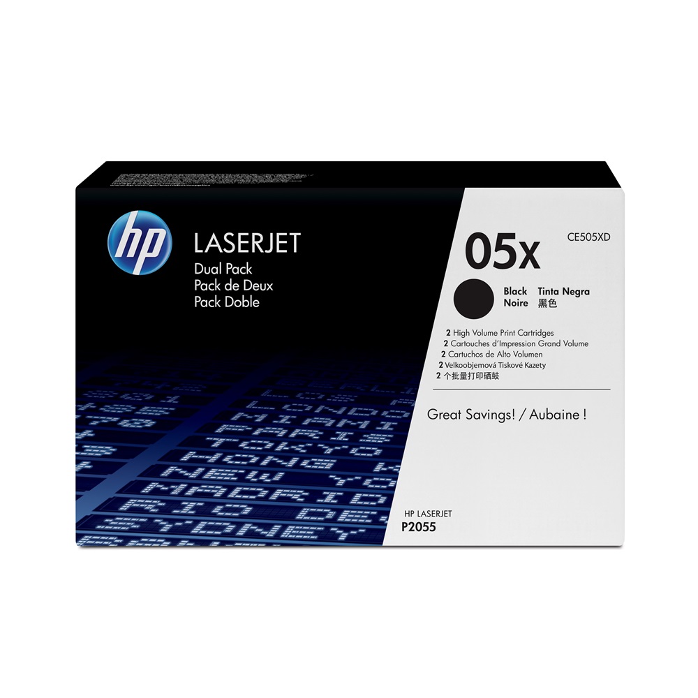 HP CE505XD (05X) Dual Pack ORIGINAL toner