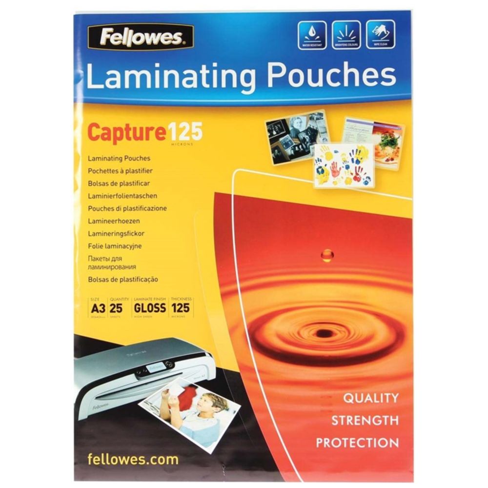Laminovacia fólia A3 125mic 25ks lesklá, Fellowes