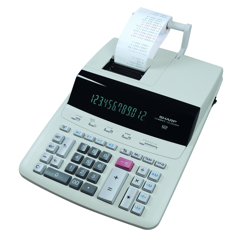Kalkulačka s tlačou, SHARP SH2635RH