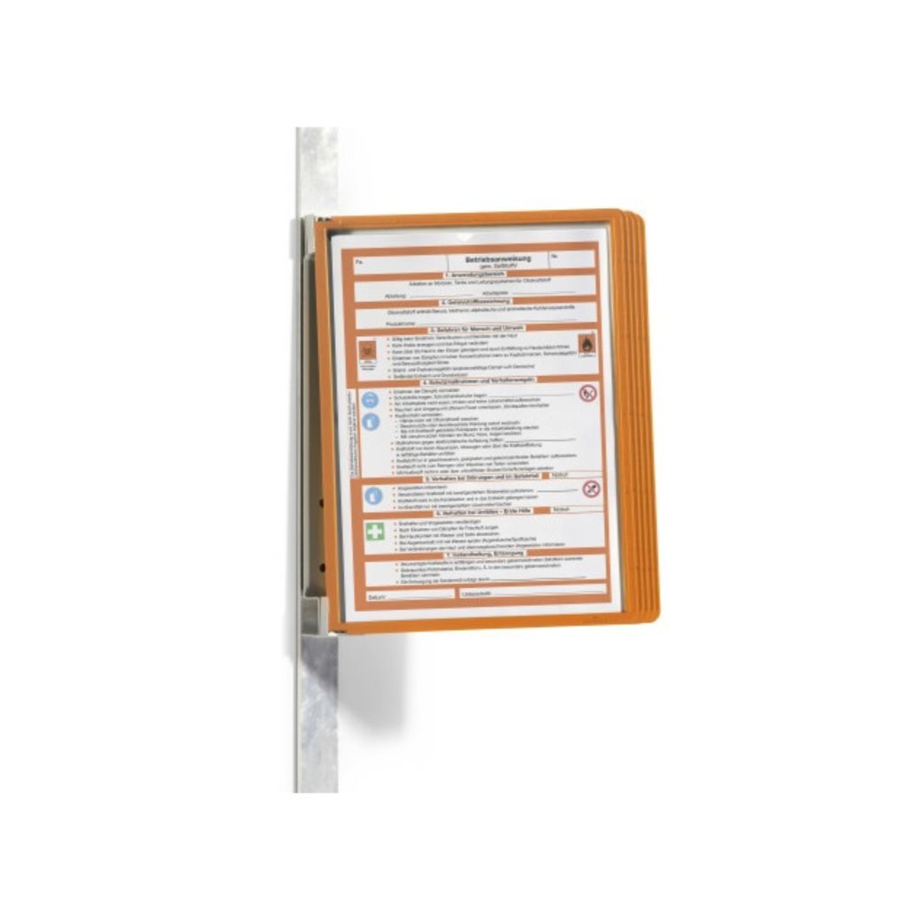 Nástenný držiak magnetický s 5 panelmi oranžový, DURABLE VARIO® MAGNET WALL 5