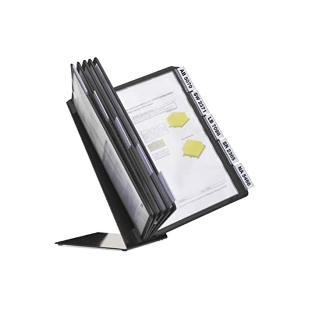 Stolný držiak s 10 panelmi čierny, DURABLE VARIO® TABLE 10