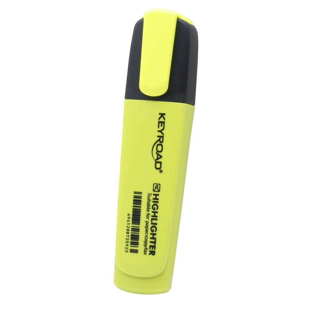 Zvýrazňovač plochý so zrezaným hrotom, KEYROAD FLUO neónovo-žltý