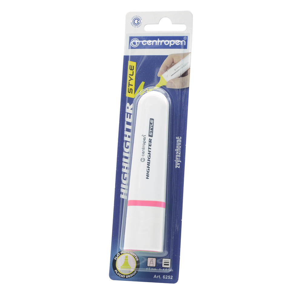 Zvýrazňovač 1-4,6mm Centropen 6252 neónovo-ružový