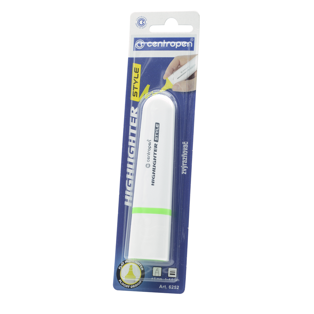 Zvýrazňovač 1-4,6mm Centropen 6252 neónovo-zelený
