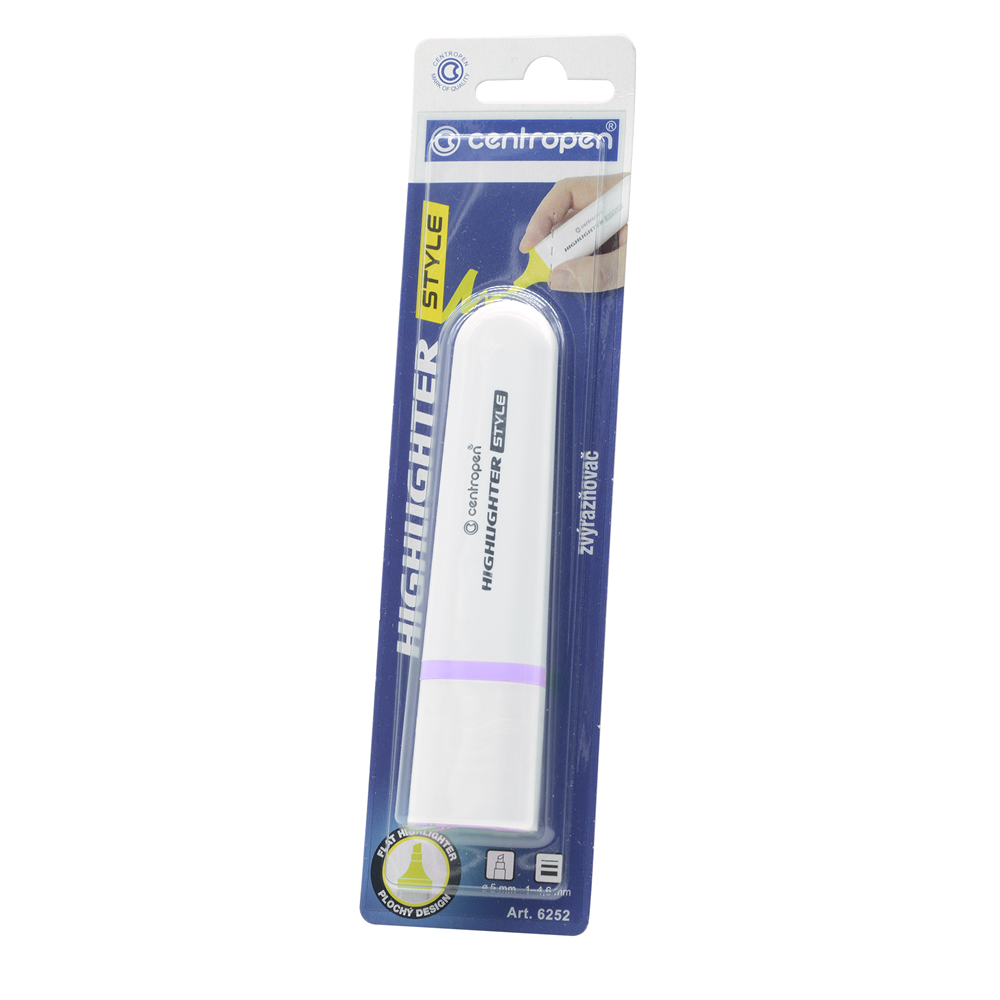 Zvýrazňovač 1-4,6mm Centropen 6252 pastelovo-fialový