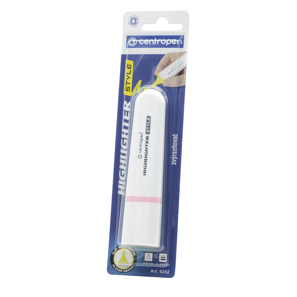 Zvýrazňovač 1-4,6mm Centropen 6252 pastelovo-ružový