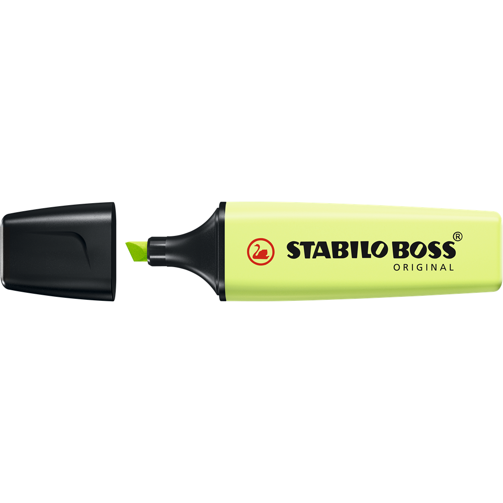 Zvýrazňovač 2-5mm, STABILO BOSS Pastel pastelovo-limetkový