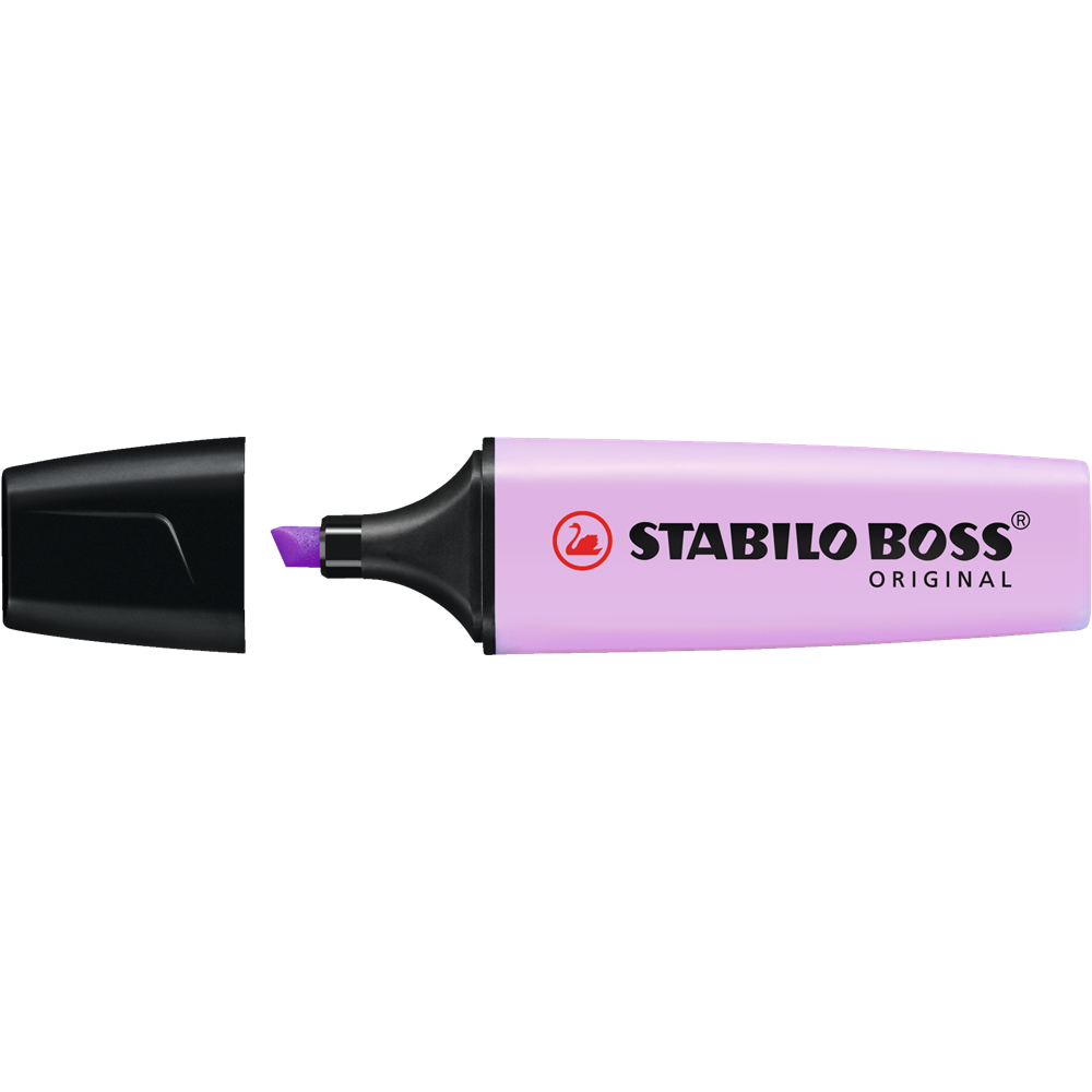 Zvýrazňovač 2-5mm, STABILO BOSS Pastel pastelovo-levanduľový