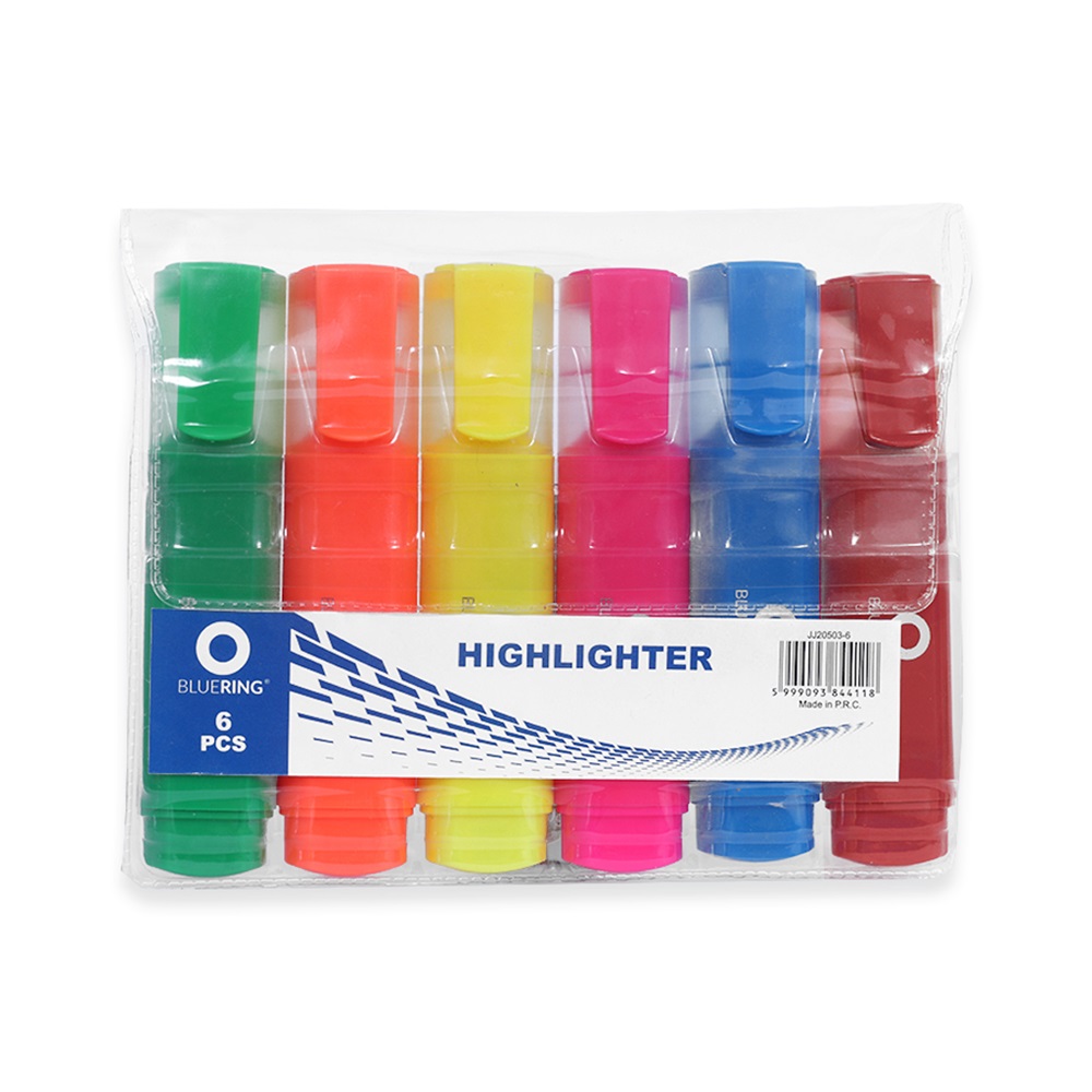 Zvýrazňovač 1-5mm mix farieb, Bluering® sada 6ks