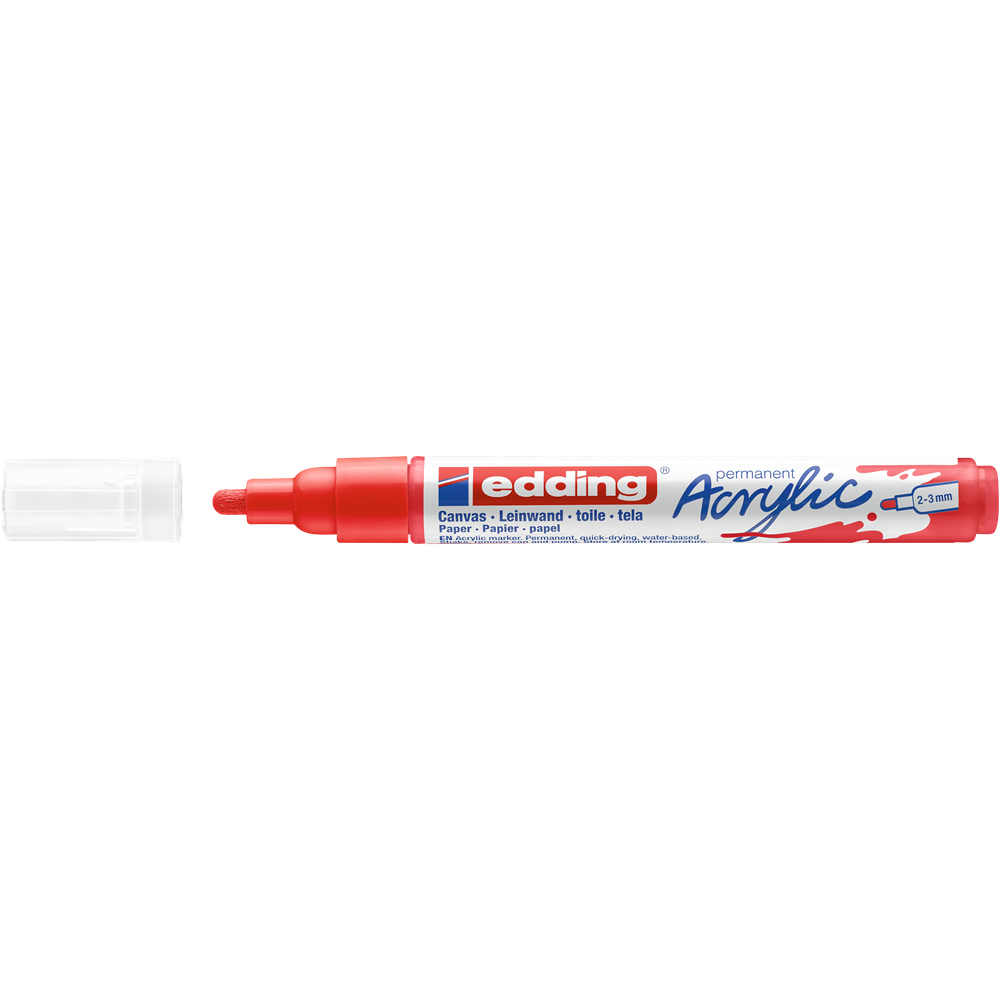 Akrylový popisovač 2-3mm EDDING 5100 červený