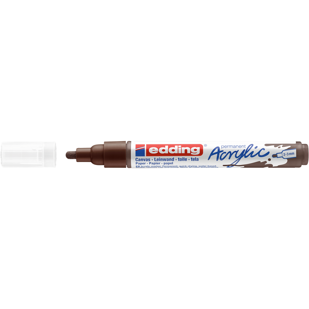 Akrylový popisovač 2-3mm EDDING 5100 tmavohnedý