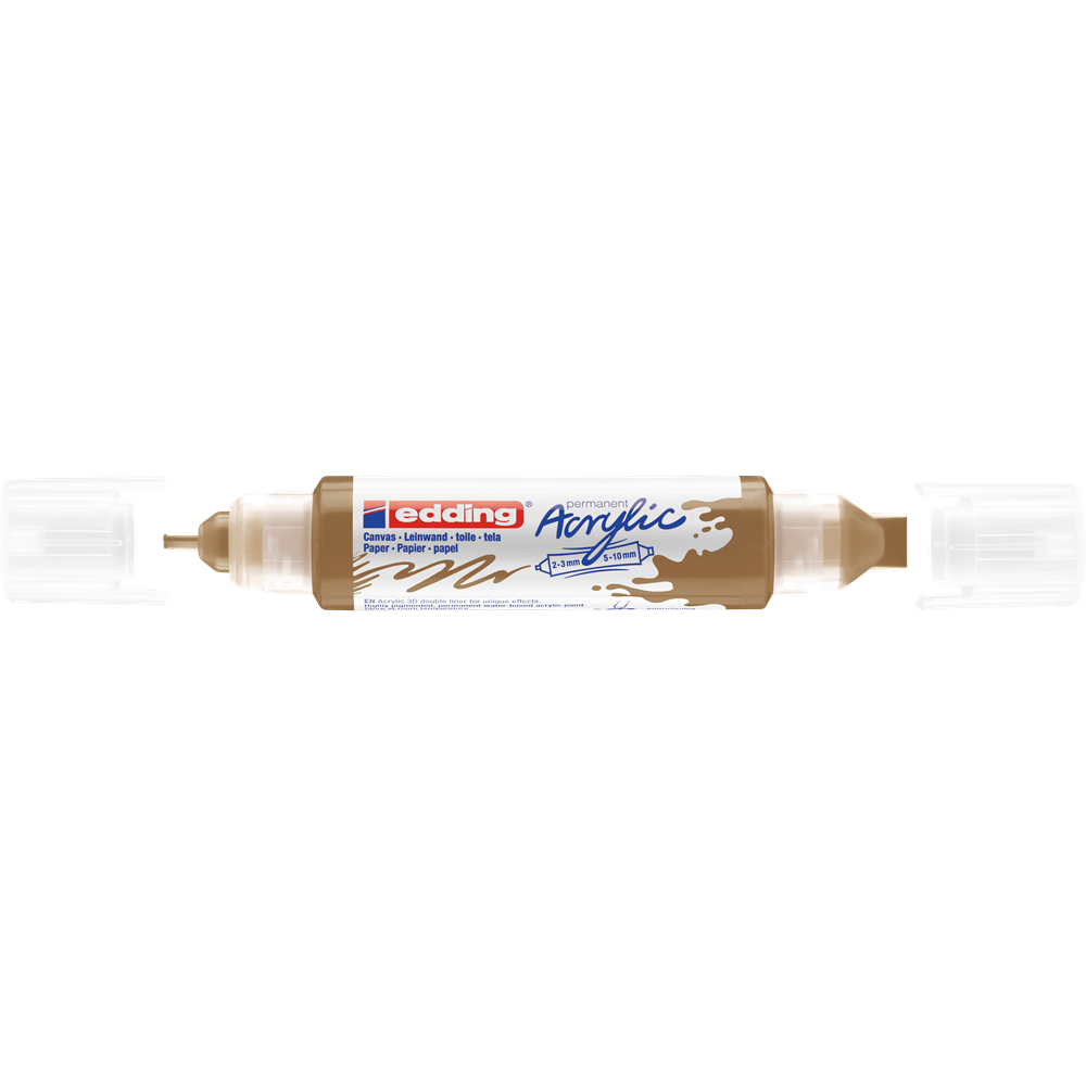 Akrylový popisovač obojstranný 2-3mm a 5-10mm EDDING 5400 tmavohnedý