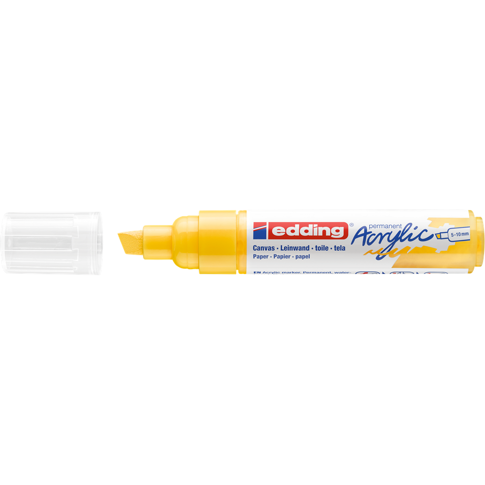 Akrylový popisovač 5-10mm EDDING 5000 citrónovo žltý