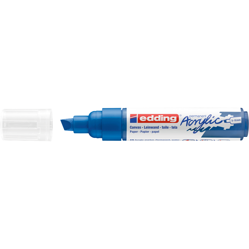 Akrylový popisovač 5-10mm EDDING 5000 modrý