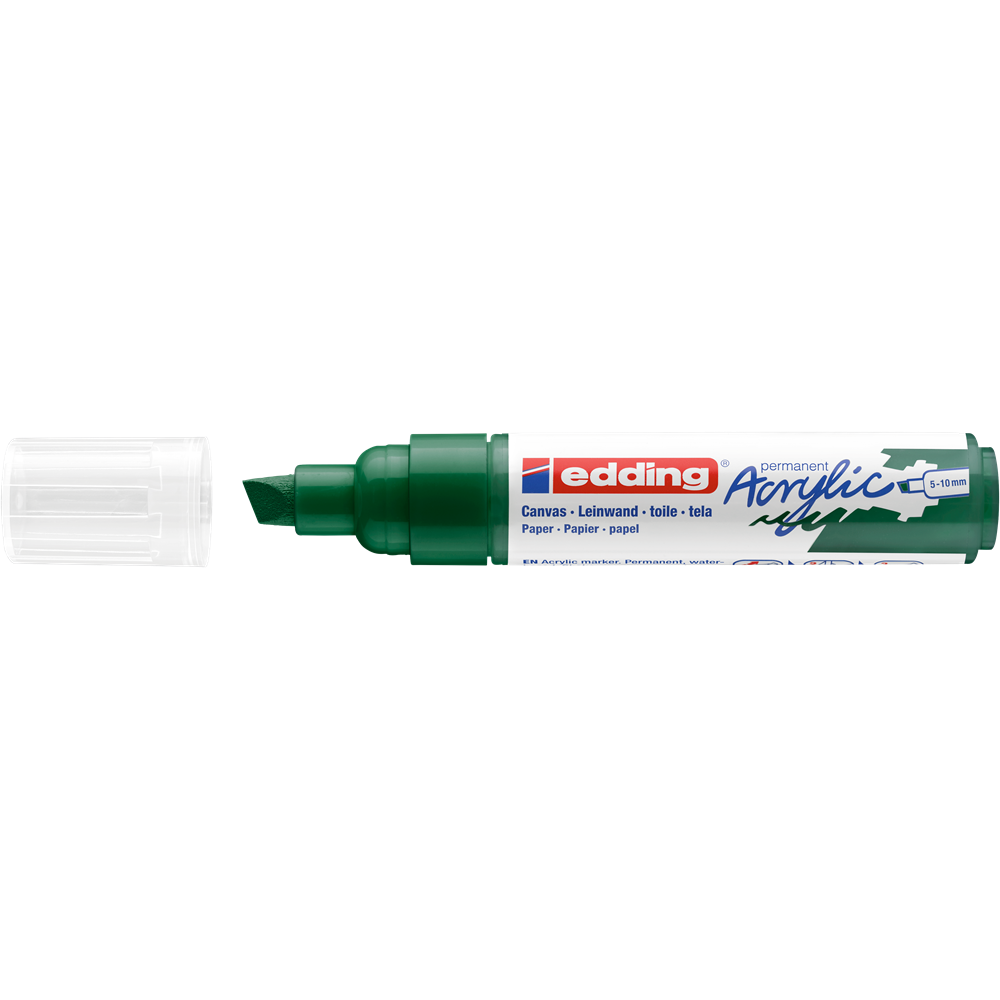 Akrylový popisovač 5-10mm EDDING 5000 machovo zelený