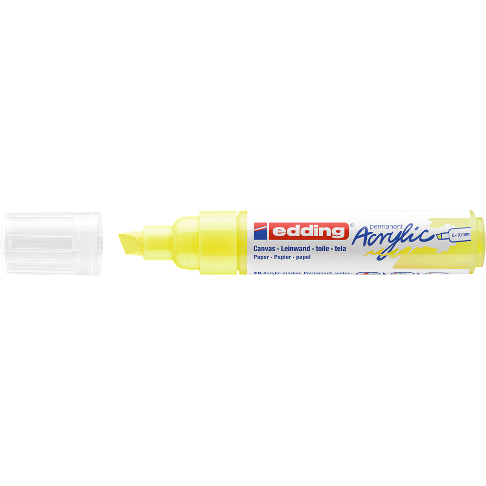 Akrylový popisovač 5-10mm EDDING 5000 neónovo žltý