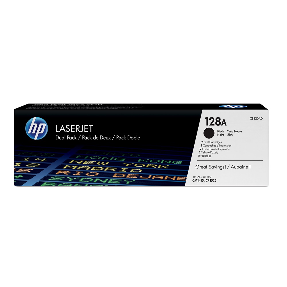 HP CE320AD (128A) DualPack Black ORIGINAL toner