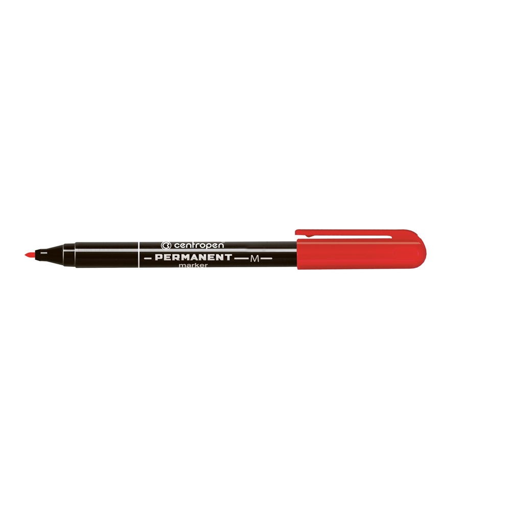 Permanentný popisovač s vláknovým okrúhlym hrotom, Centropen 2846 červený