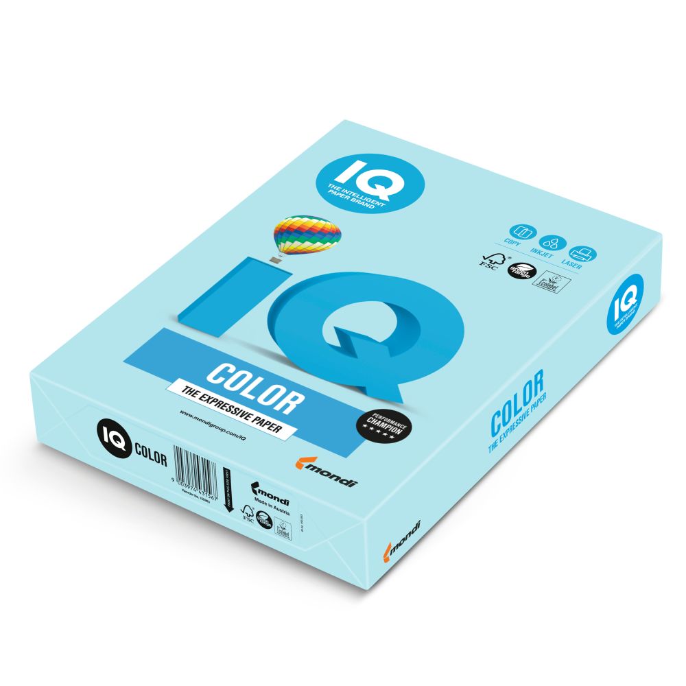 Farebný kopírovací papier A3 160g 250ks, IQ Pastel Medium Blue