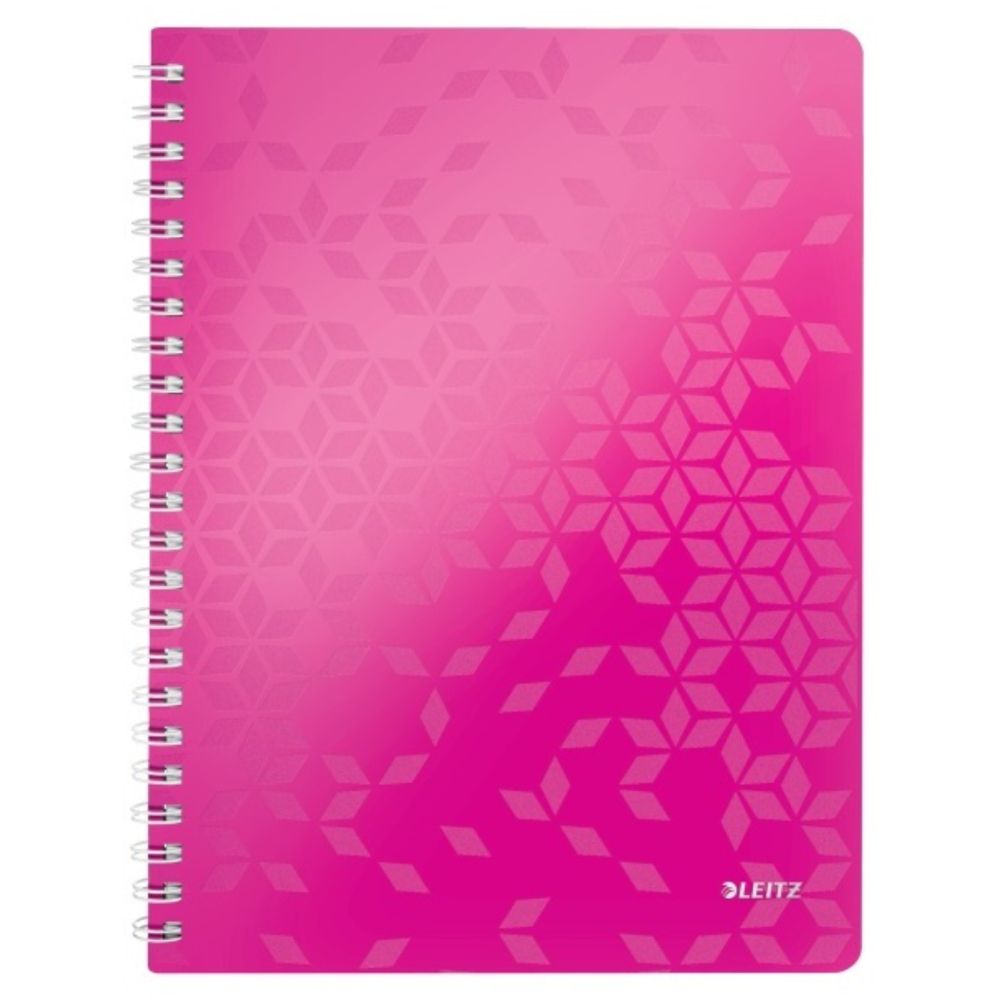 Poznámkový blok A4 80 listov Leitz Wow Pink štvorčekový