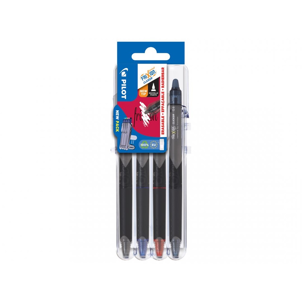 Roller 0,5mm gumovací PILOT FRIXION Clicker Point Set2Go sada 4ks