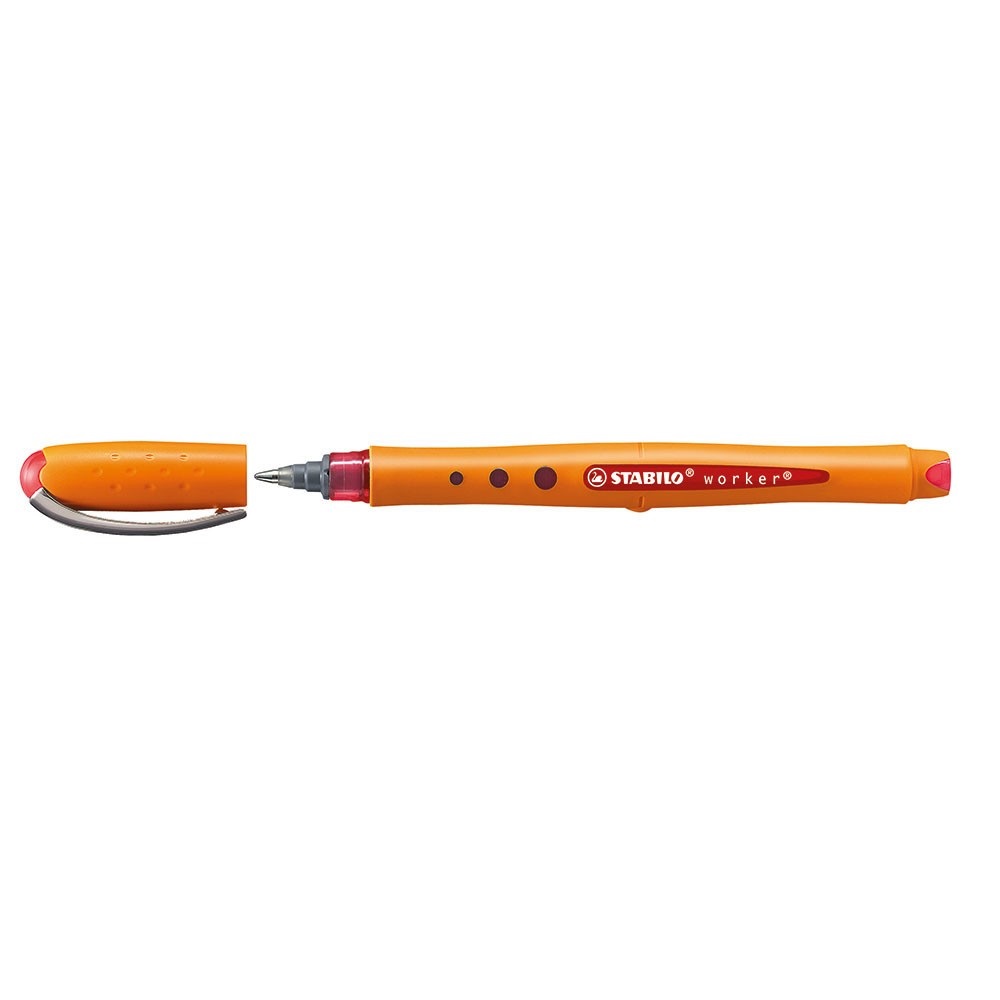 Roller 0,5mm STABILO Worker náplň červená