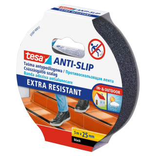 Protišmyková páska 25mm x 5m Tesa Anti-Slip Extra Resistant čierna