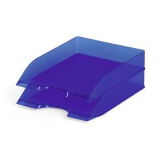 Odkladač stolový Durable Basic priehľadný modrý