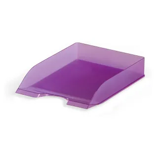 Odkladač stolový Durable Basic priehľadný fialový
