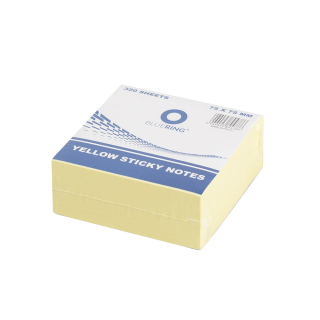 Samolepiaci bloček 76x76mm 320 lístkov Bluering® žltý
