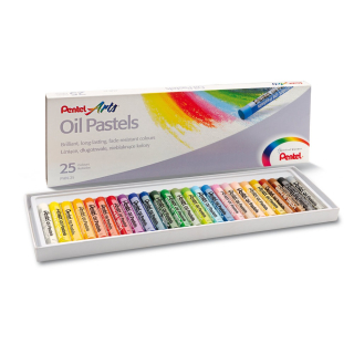 Olejové kriedové pastely, 25 farieb, Pentel PHN-25U
